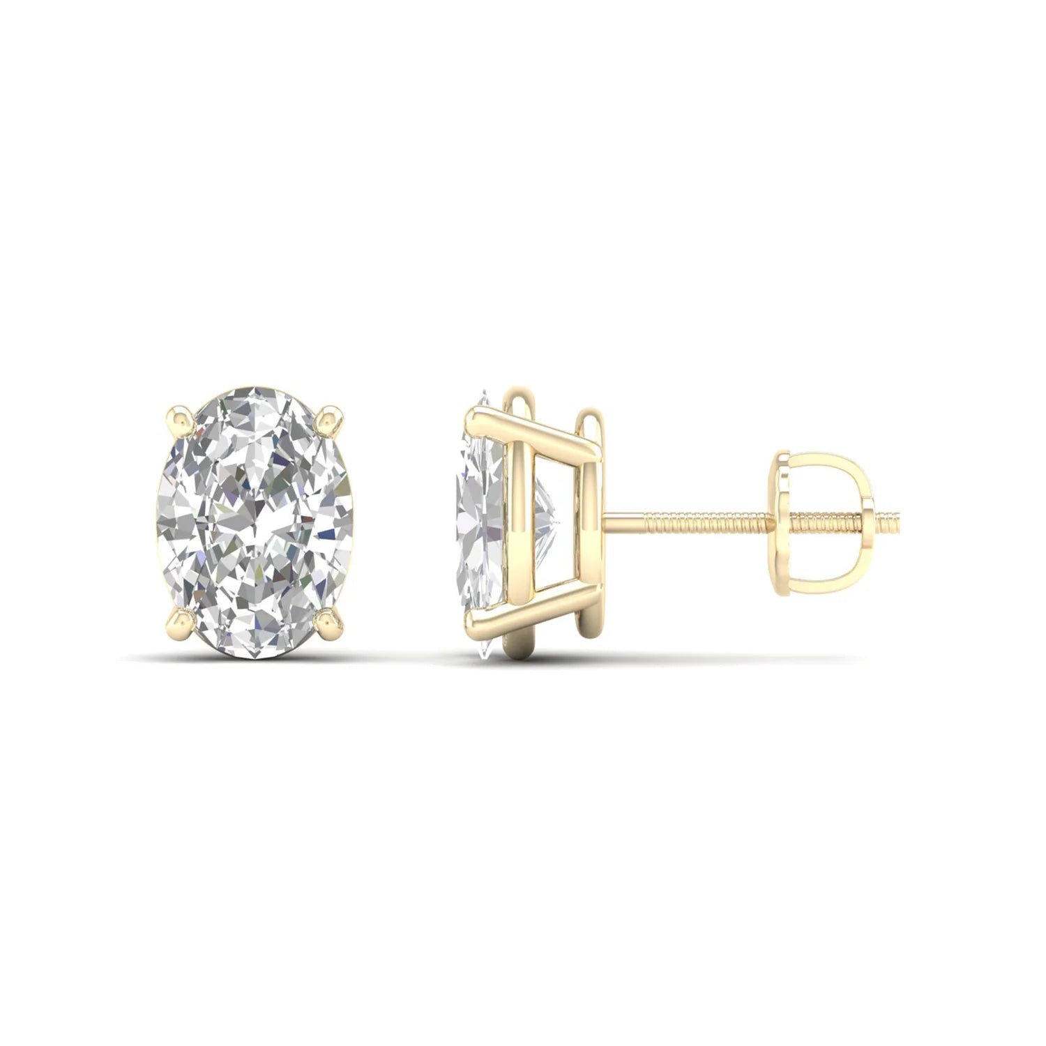 OVAL SOLITAIRE EAR STUD