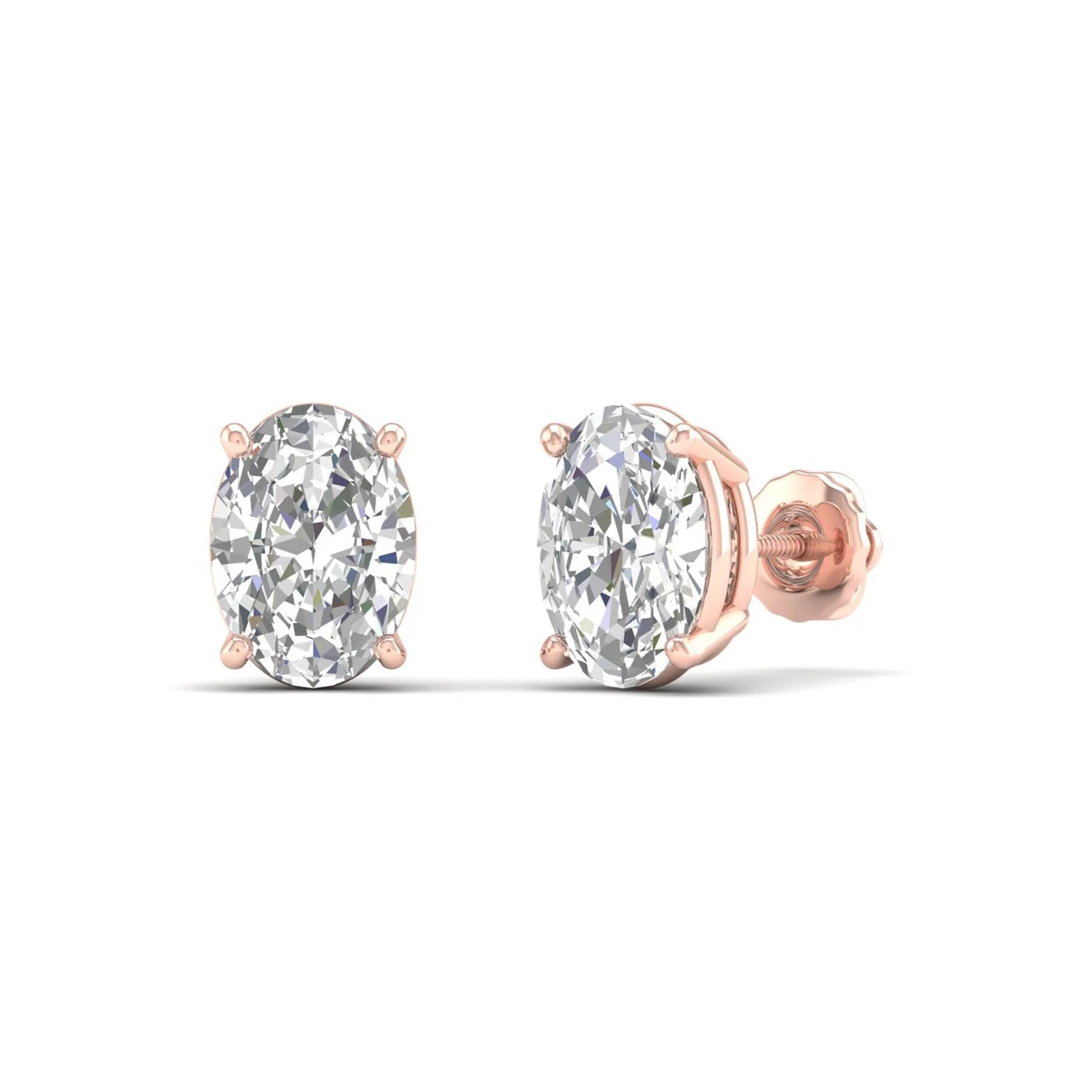 OVAL SOLITAIRE EAR STUD