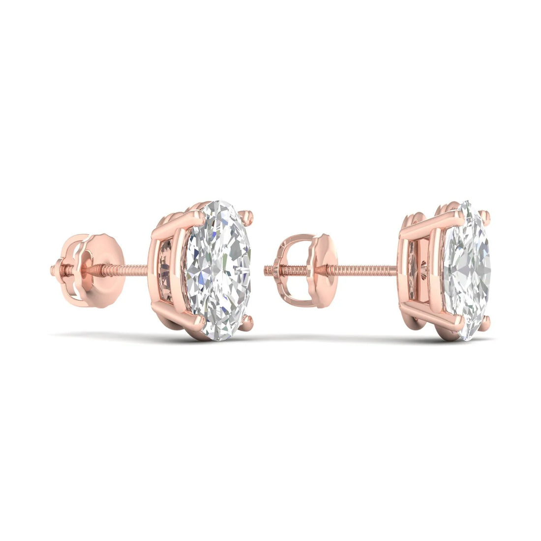 OVAL SOLITAIRE EAR STUD