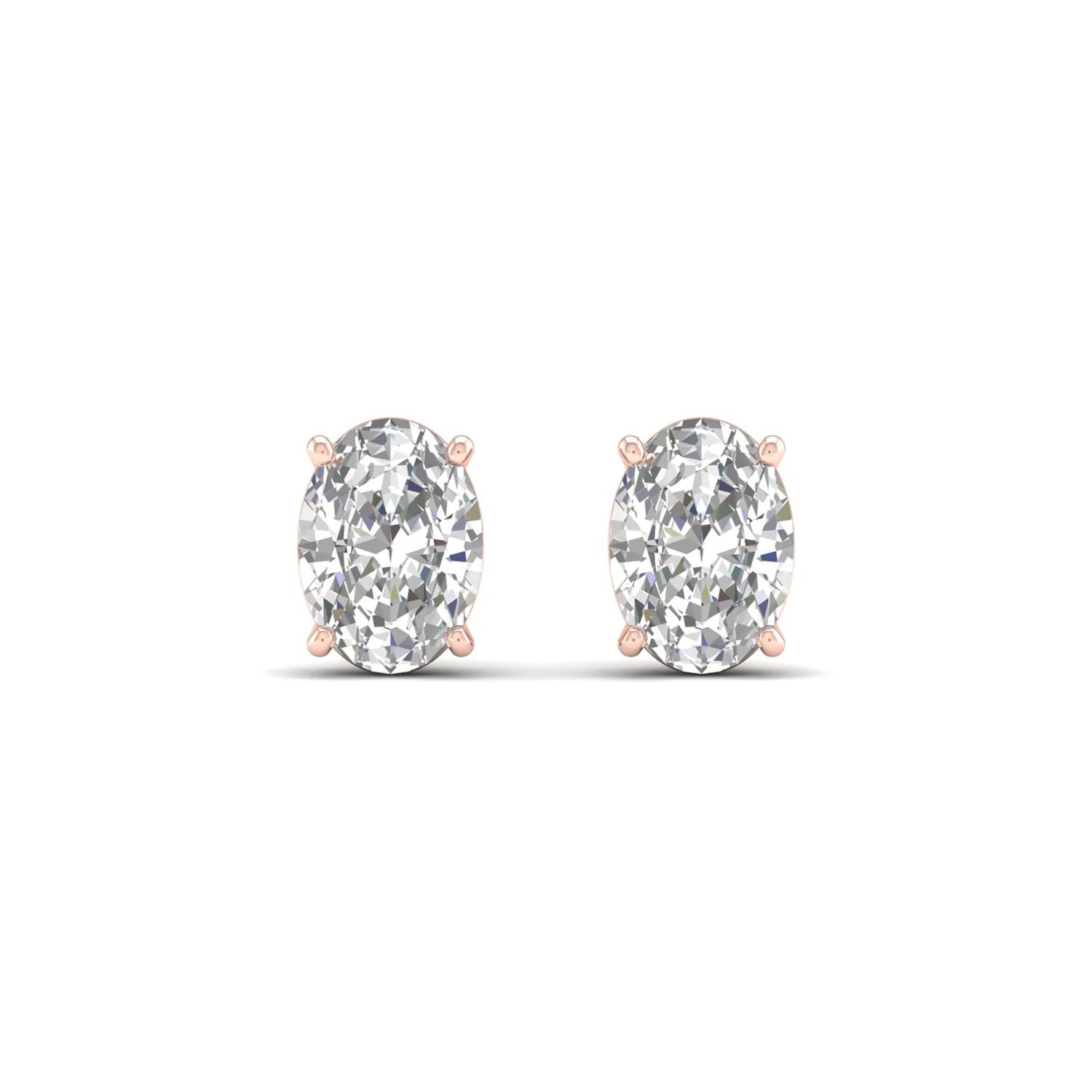 OVAL SOLITAIRE EAR STUD