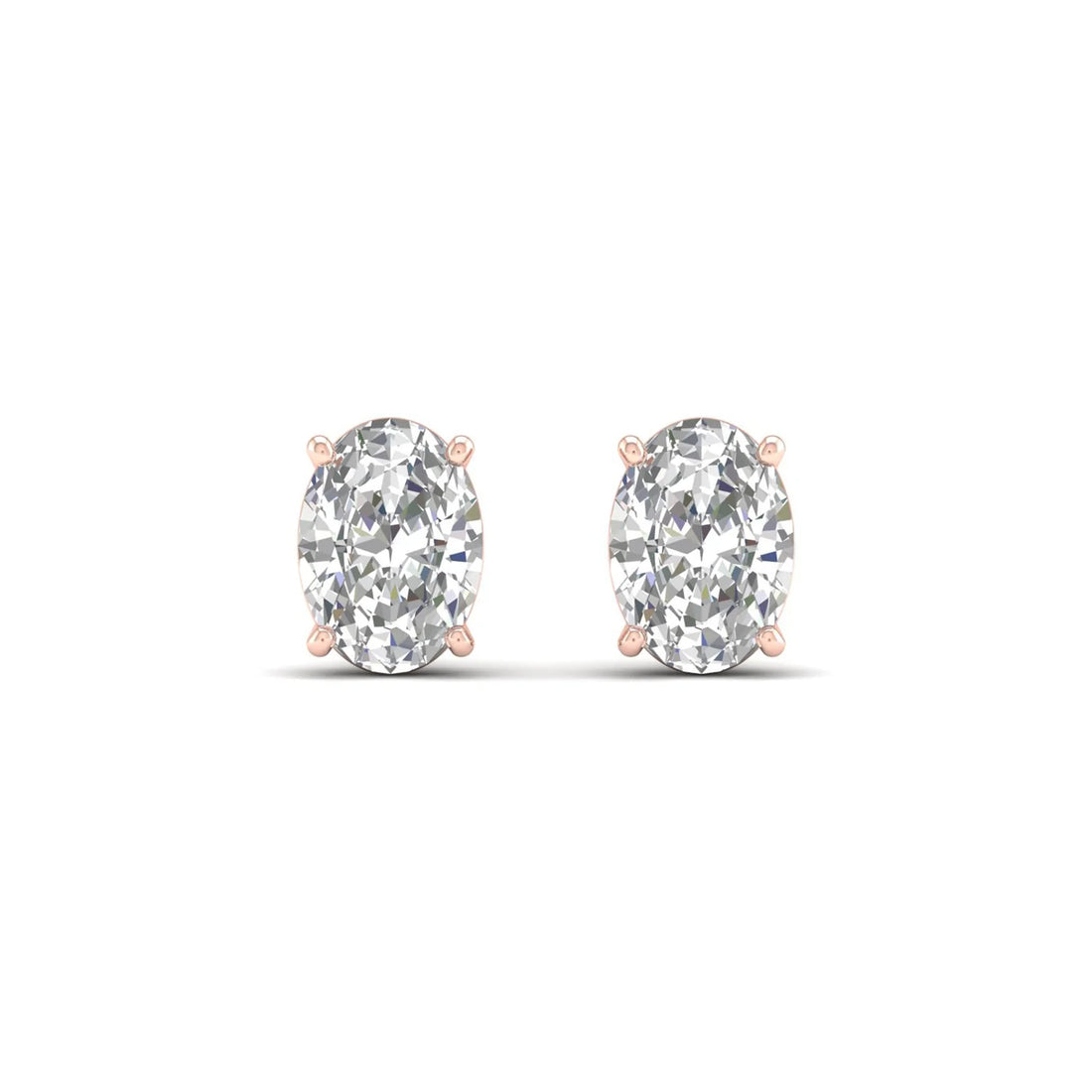 OVAL SOLITAIRE EAR STUD