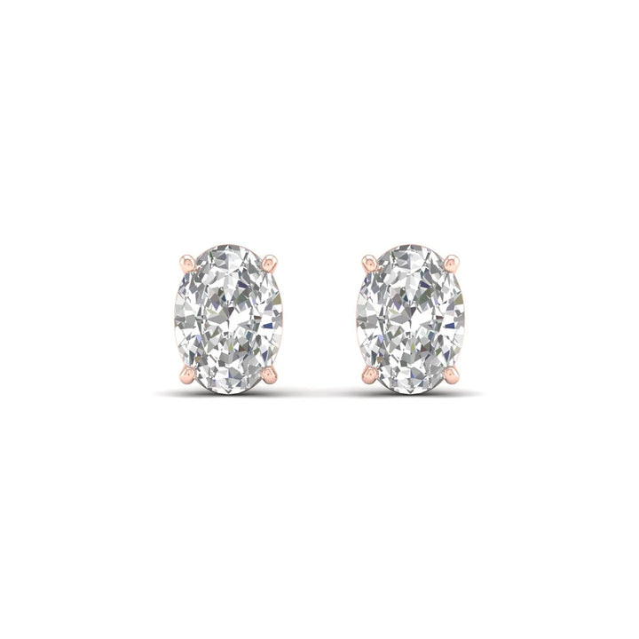 OVAL SOLITAIRE EAR STUD