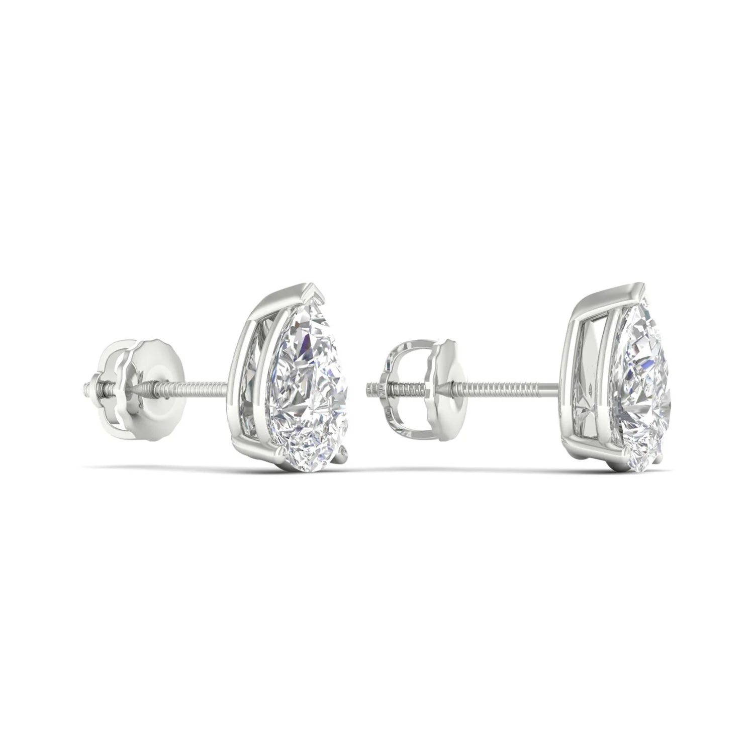 PEAR SOLITAIRE EAR STUD
