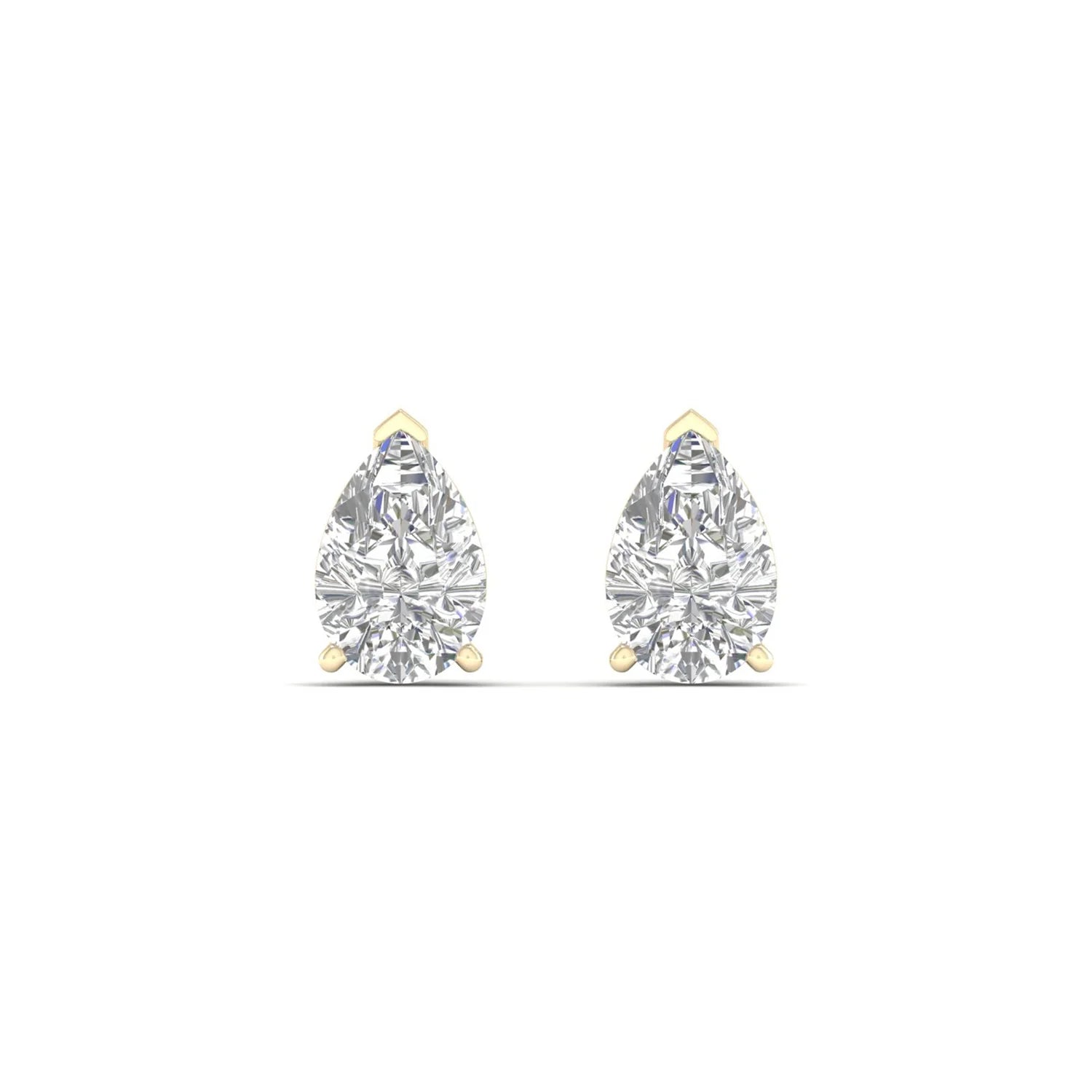 PEAR SOLITAIRE EAR STUD