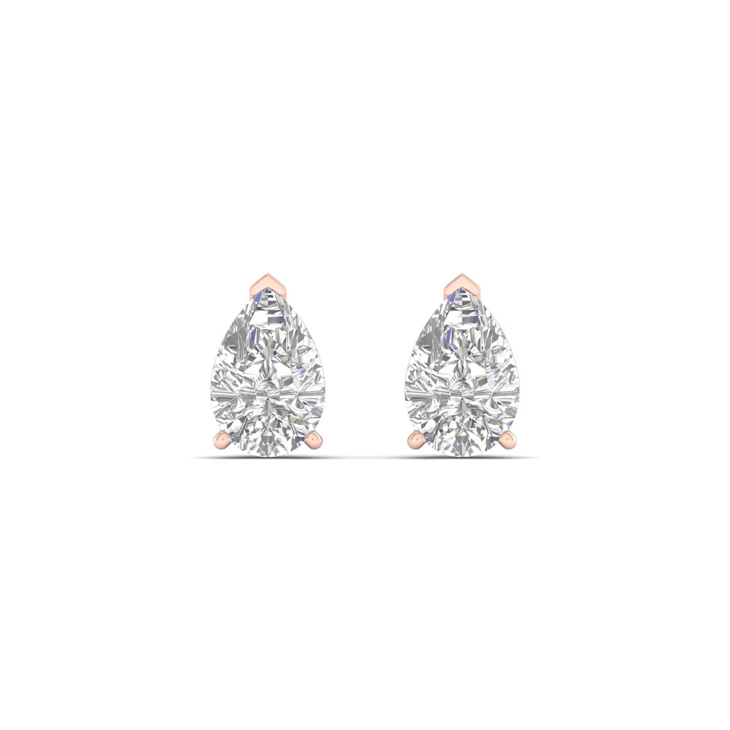 PEAR SOLITAIRE EAR STUD