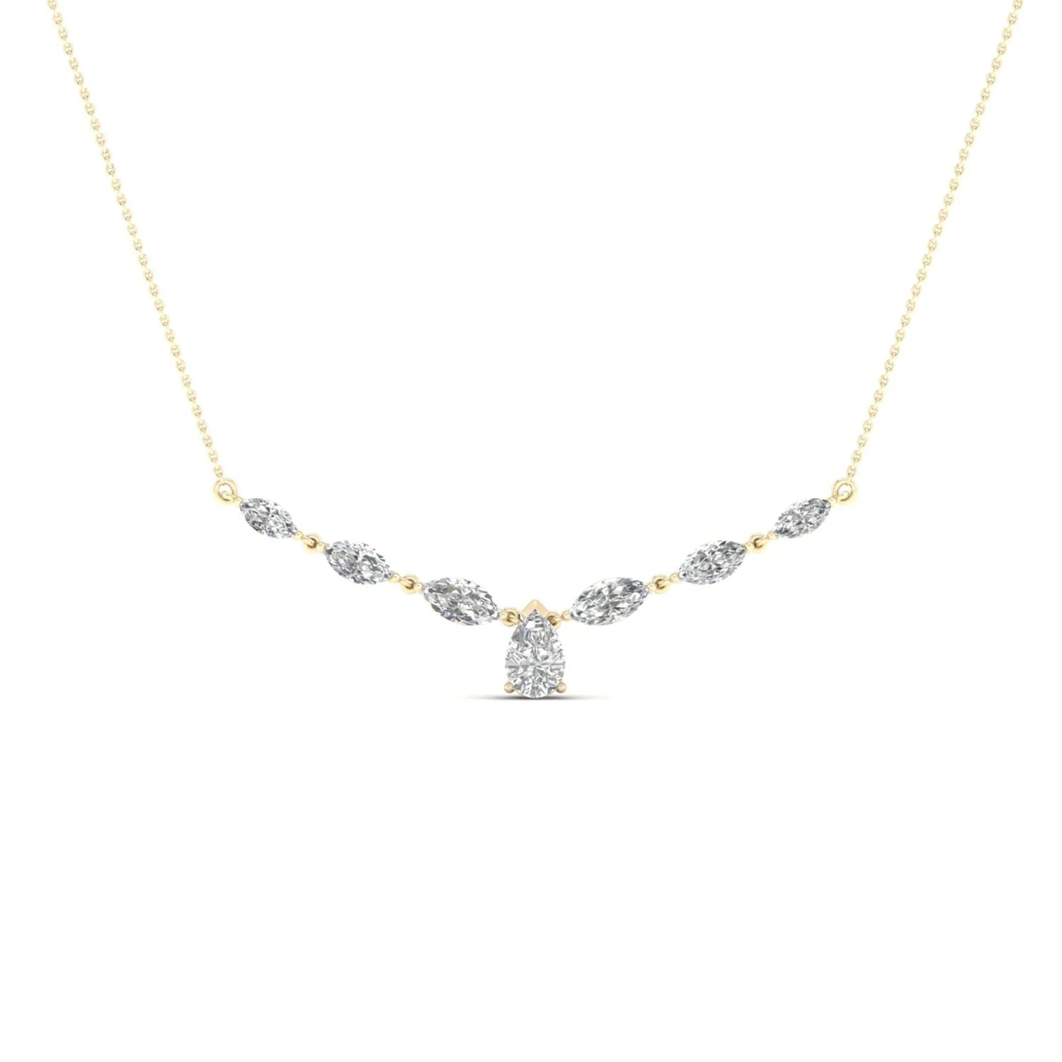 2 1/3 CT PEAR MARQUISE NECKLACE