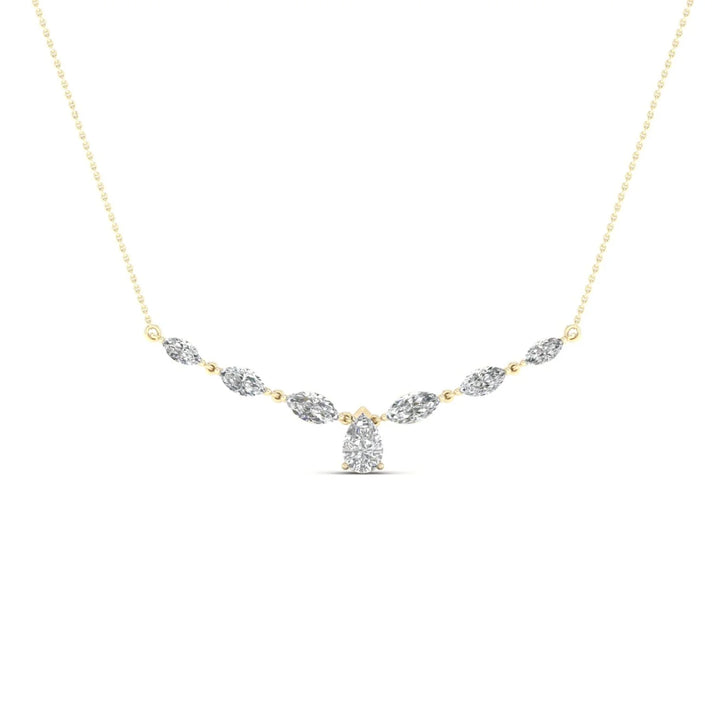 2 1/3 CT PEAR MARQUISE NECKLACE