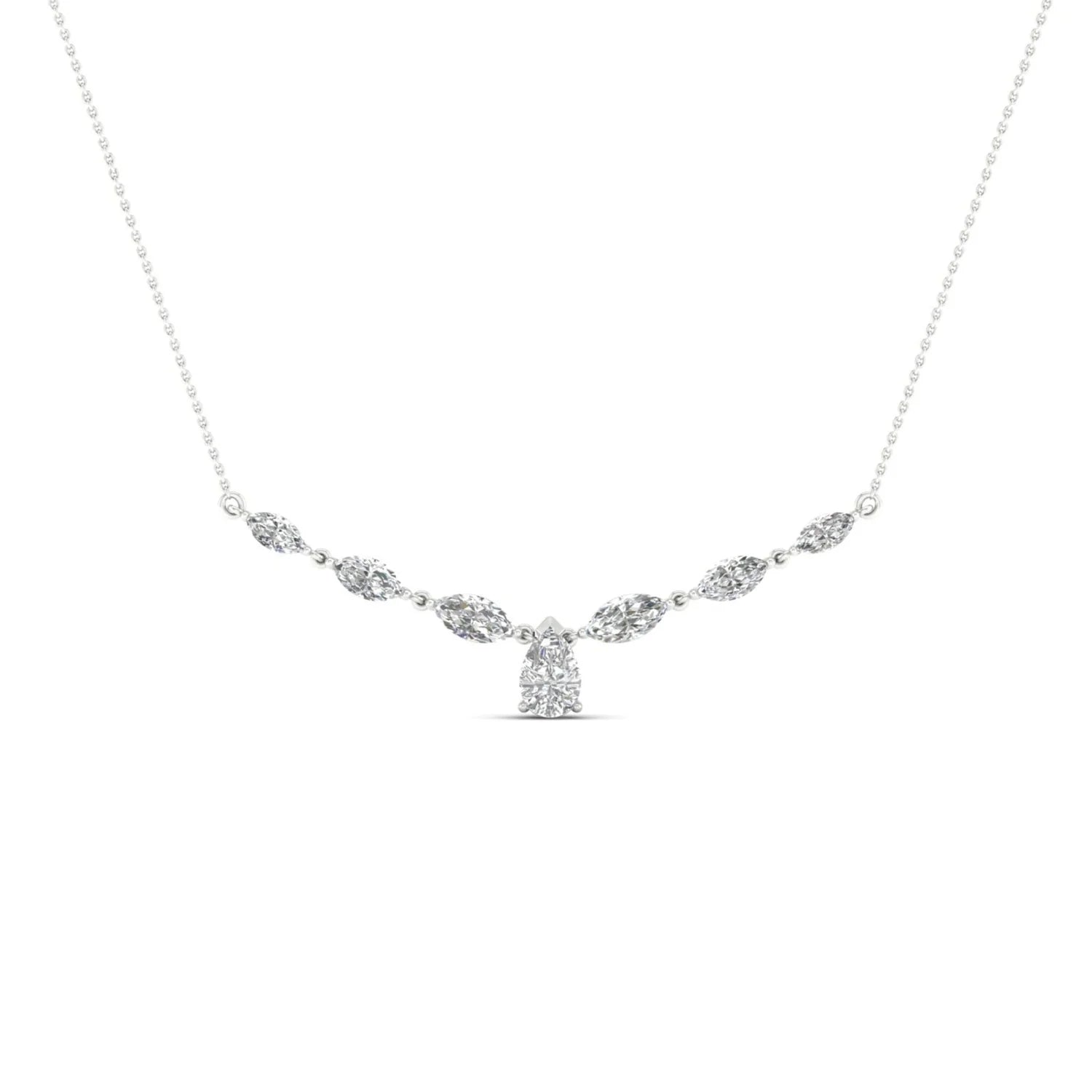 2 1/3 CT PEAR MARQUISE NECKLACE