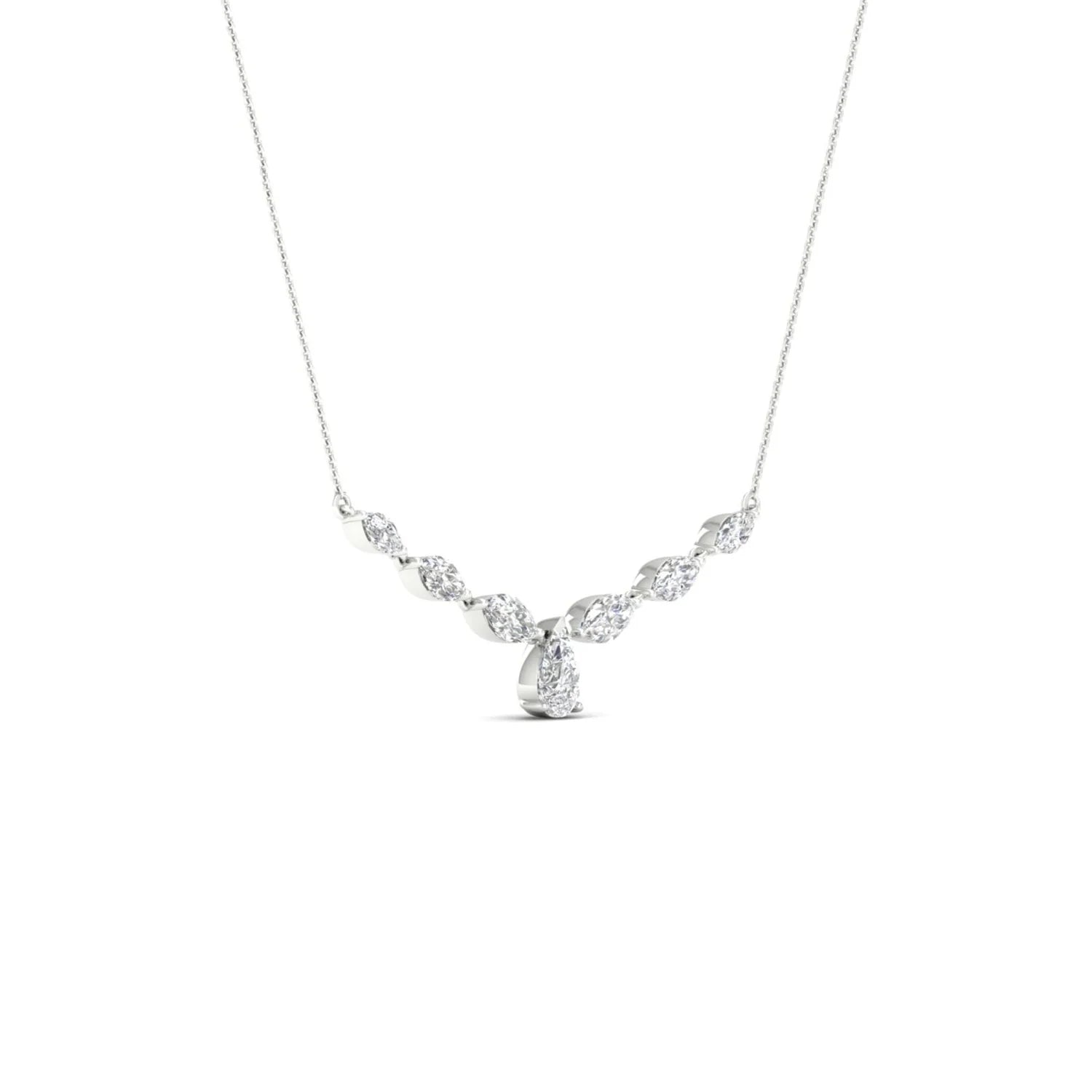2 1/3 CT PEAR MARQUISE NECKLACE