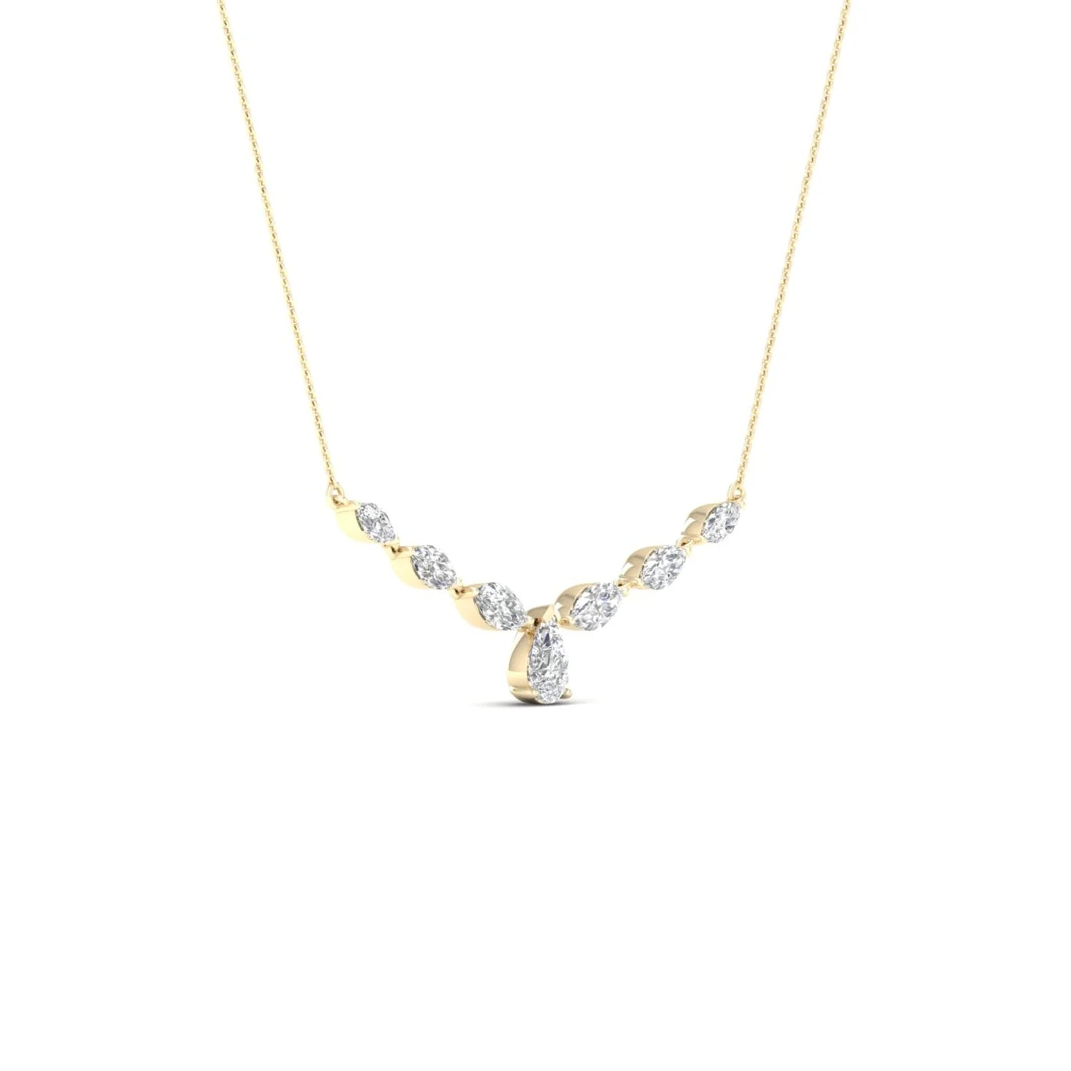 2 1/3 CT PEAR MARQUISE NECKLACE