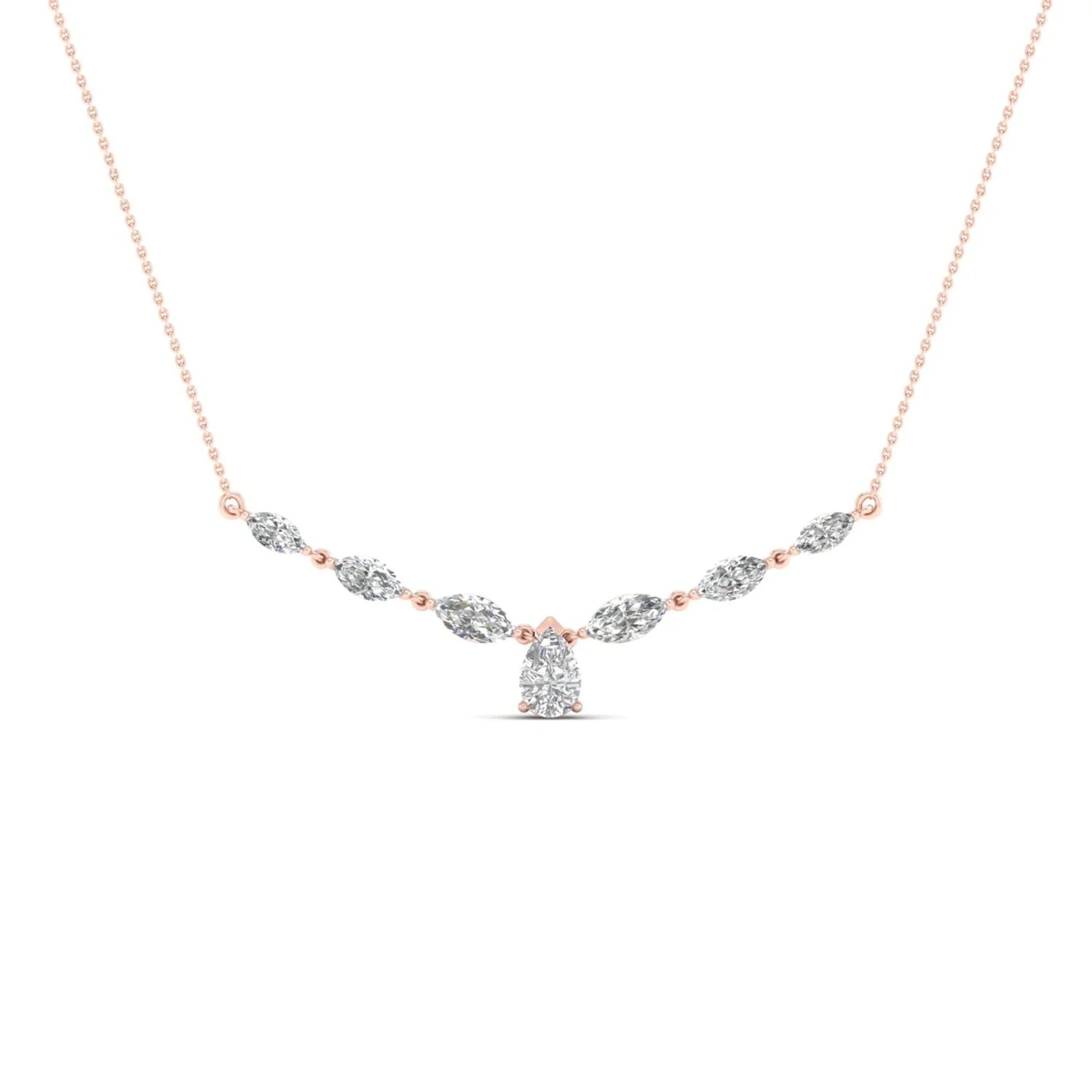 2 1/3 CT PEAR MARQUISE NECKLACE