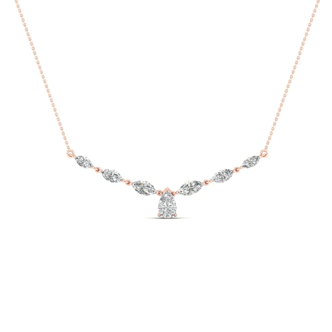 2 1/3 CT PEAR MARQUISE NECKLACE