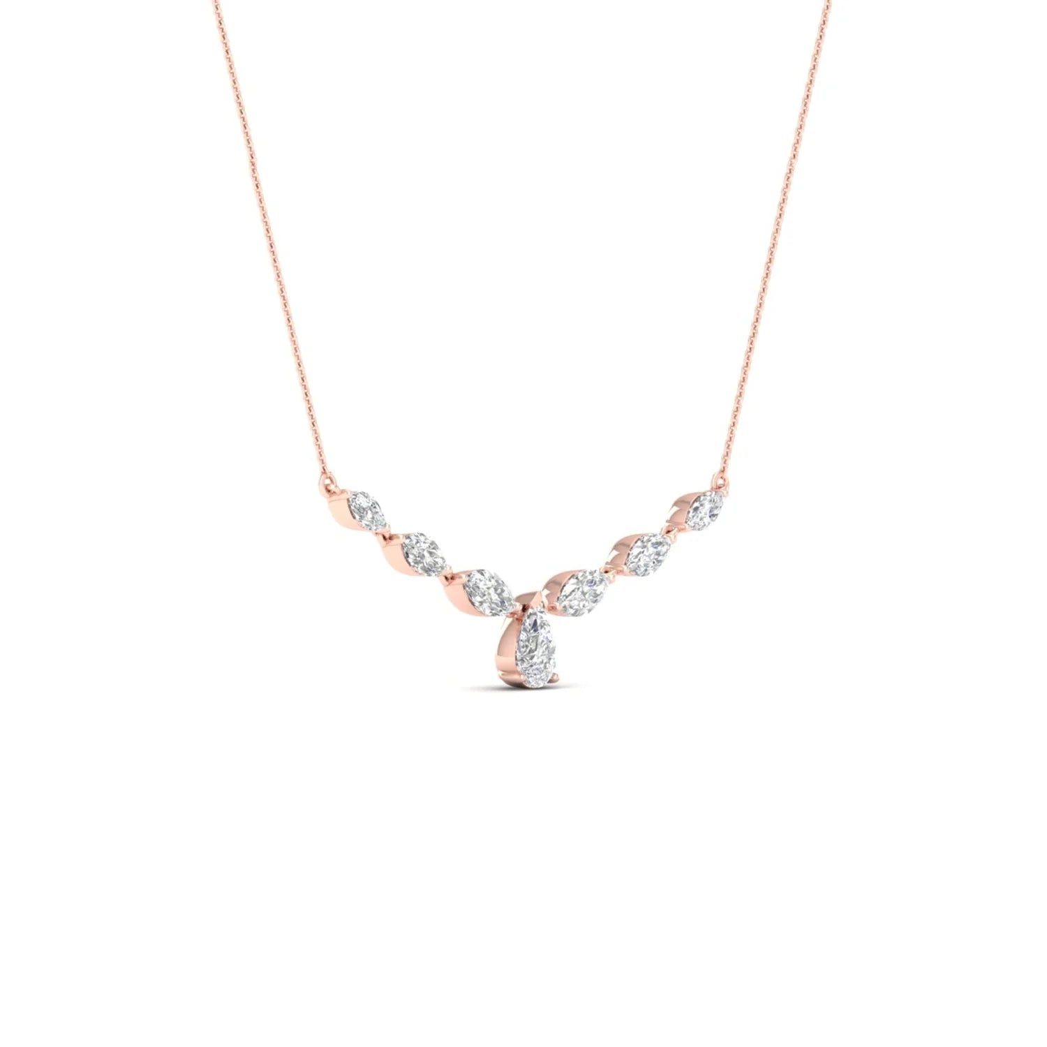 2 1/3 CT PEAR MARQUISE NECKLACE