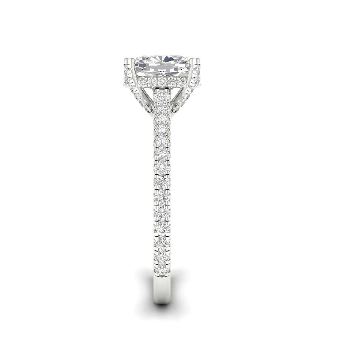 CUSHION ACCENTED HIDDEN HALO RING