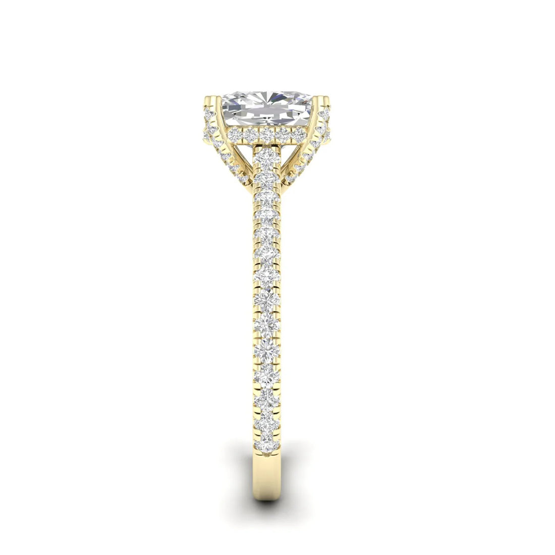 CUSHION ACCENTED HIDDEN HALO RING