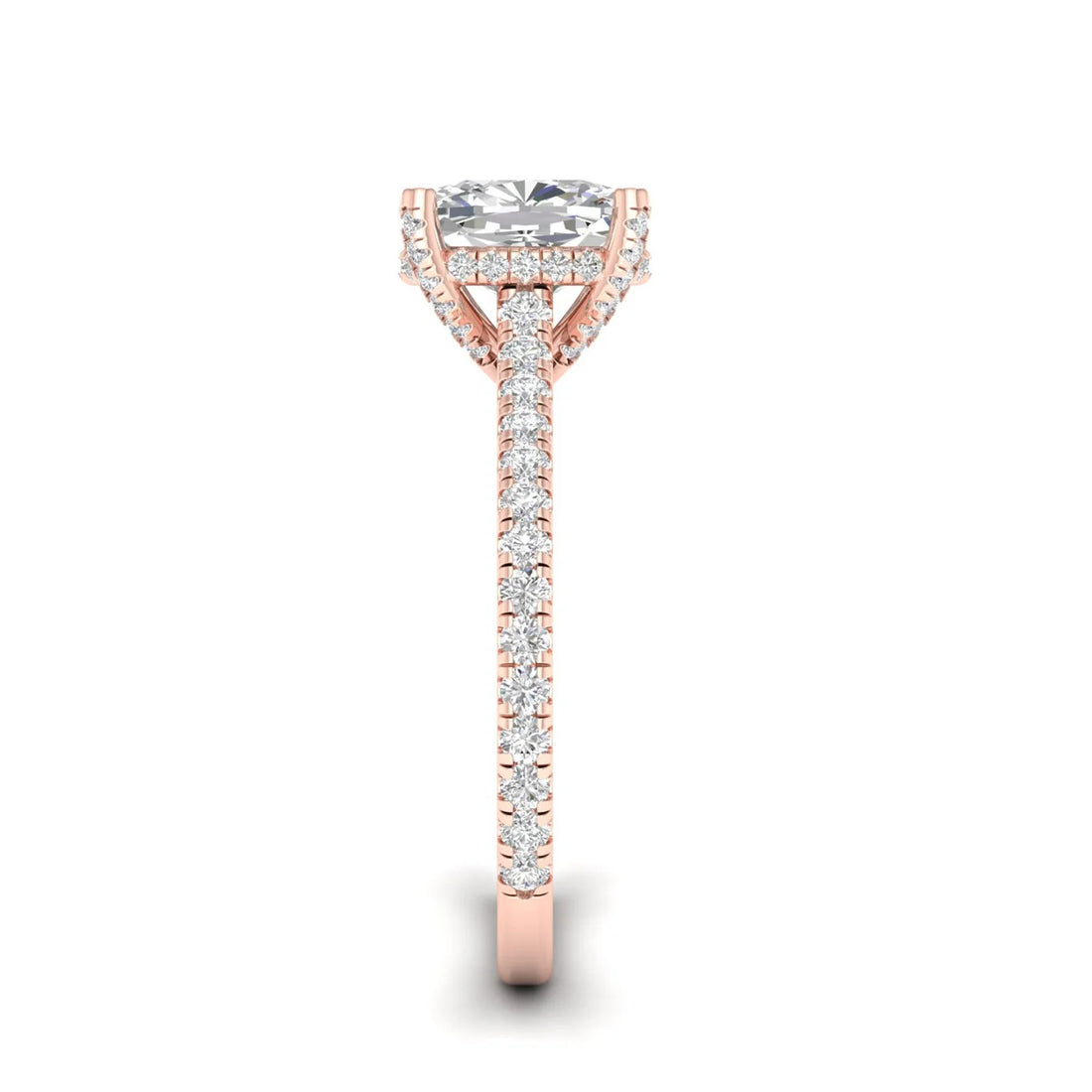 CUSHION ACCENTED HIDDEN HALO RING