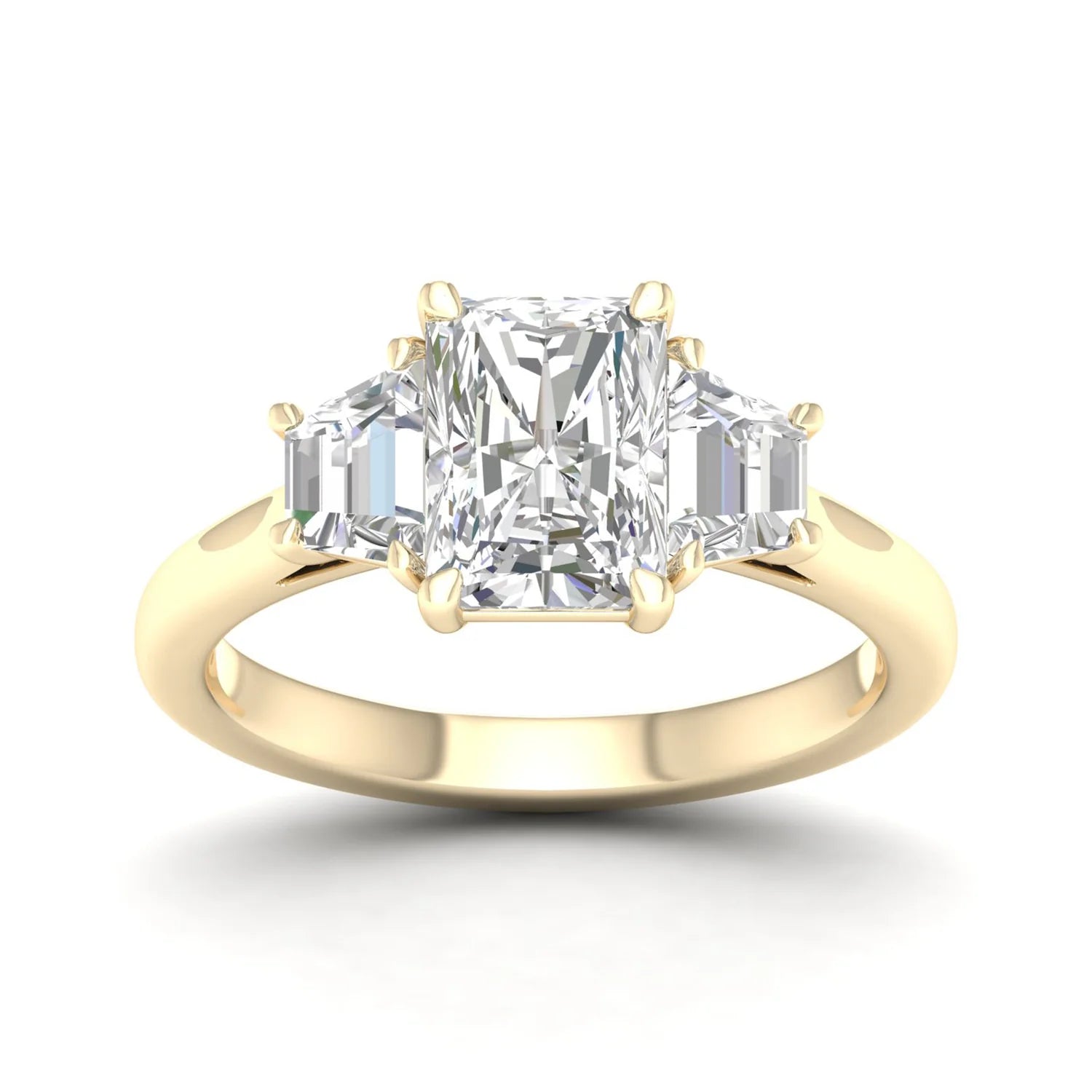 RADIANT THREE STONE RING
