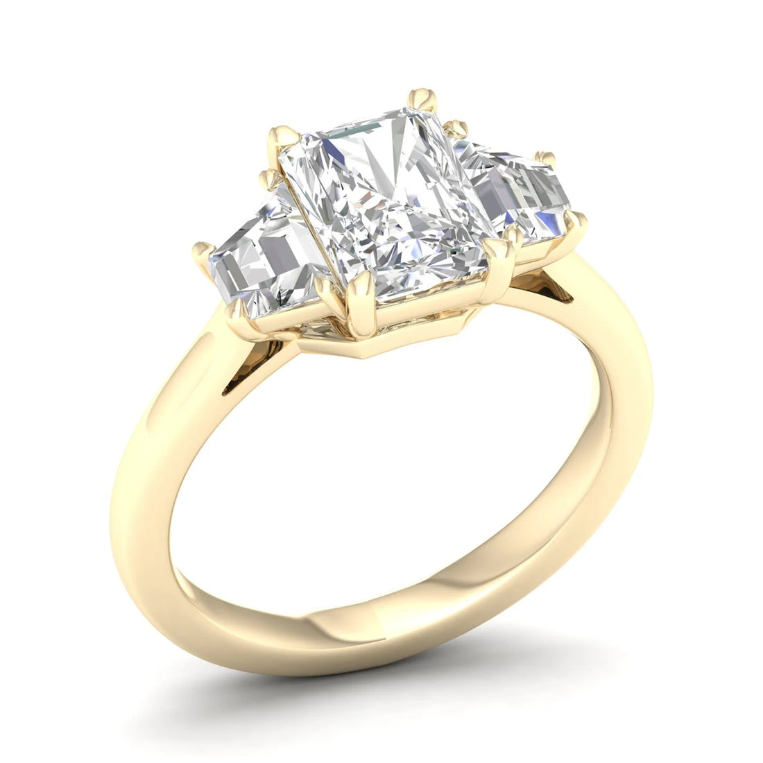 RADIANT THREE STONE RING