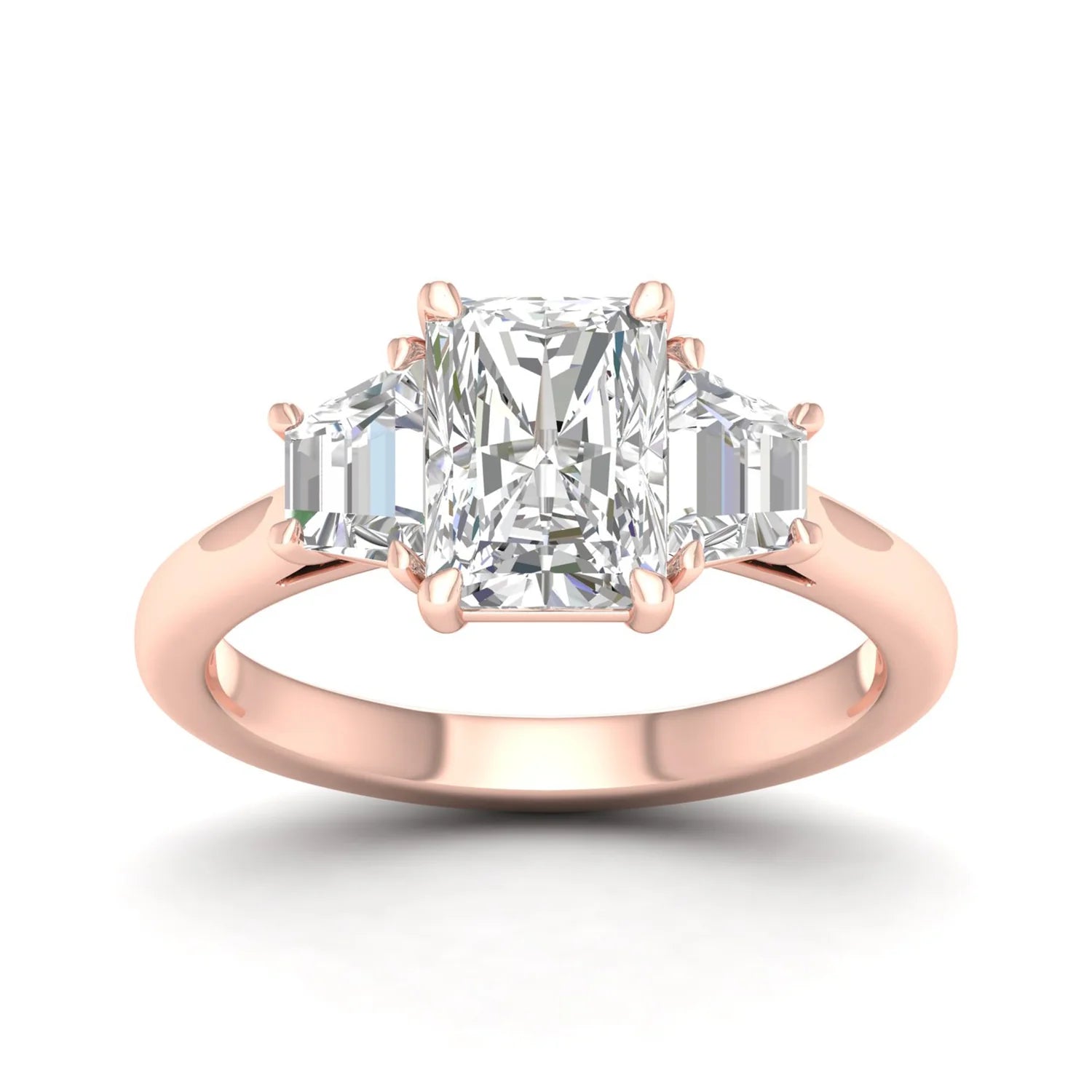 RADIANT THREE STONE RING