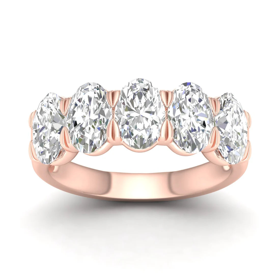 OVAL FIVE STONE ANNIVERSARY BAND