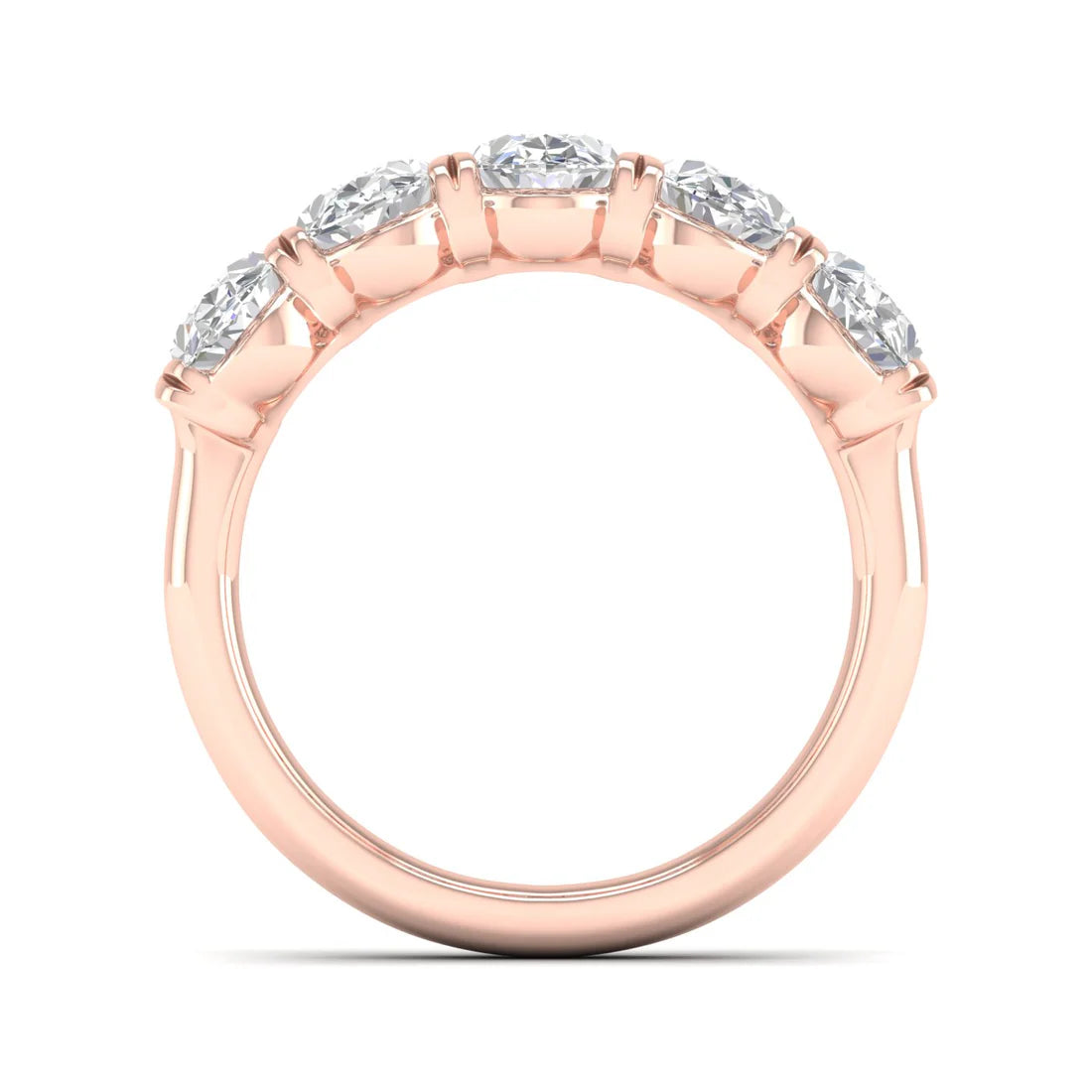 OVAL FIVE STONE ANNIVERSARY BAND