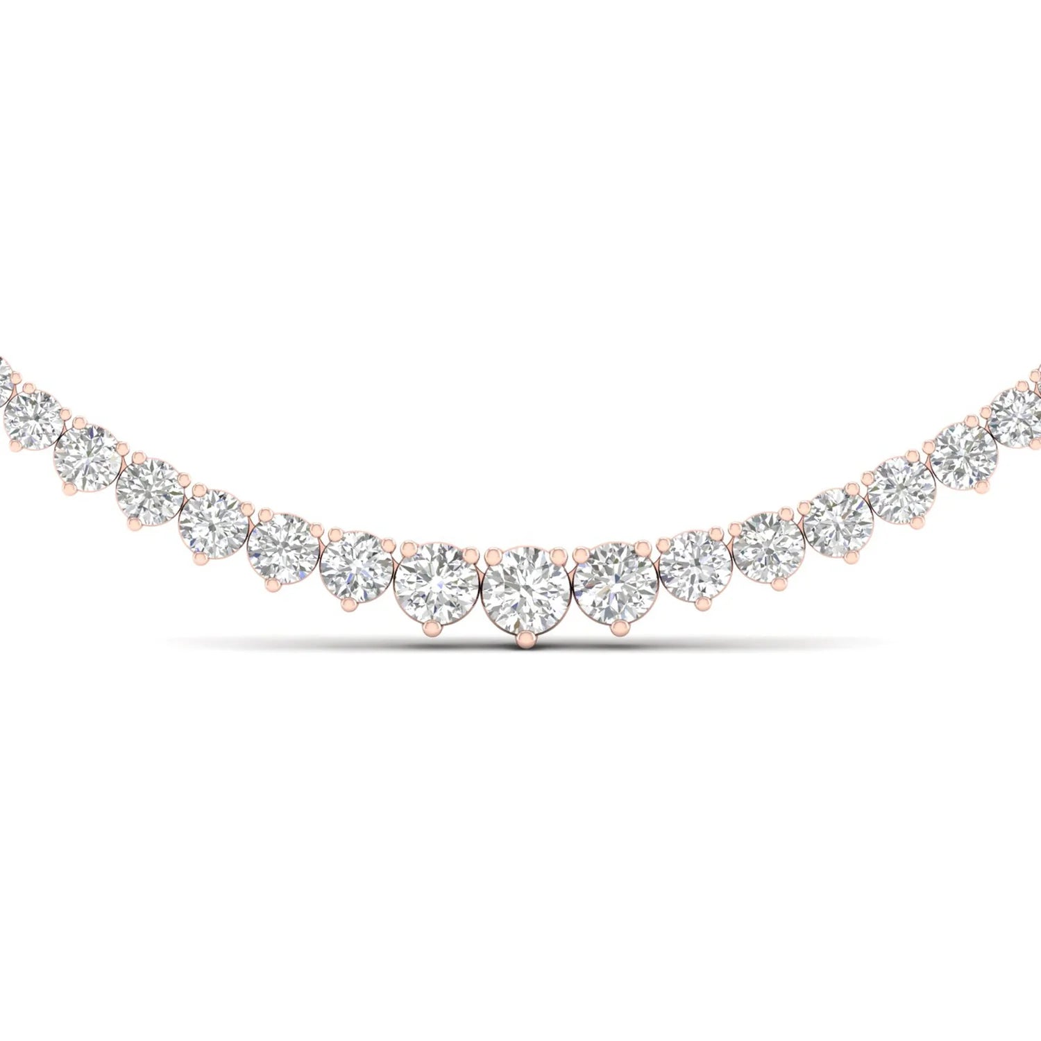 10 CTW GRADUATING ROUND NECKLACE