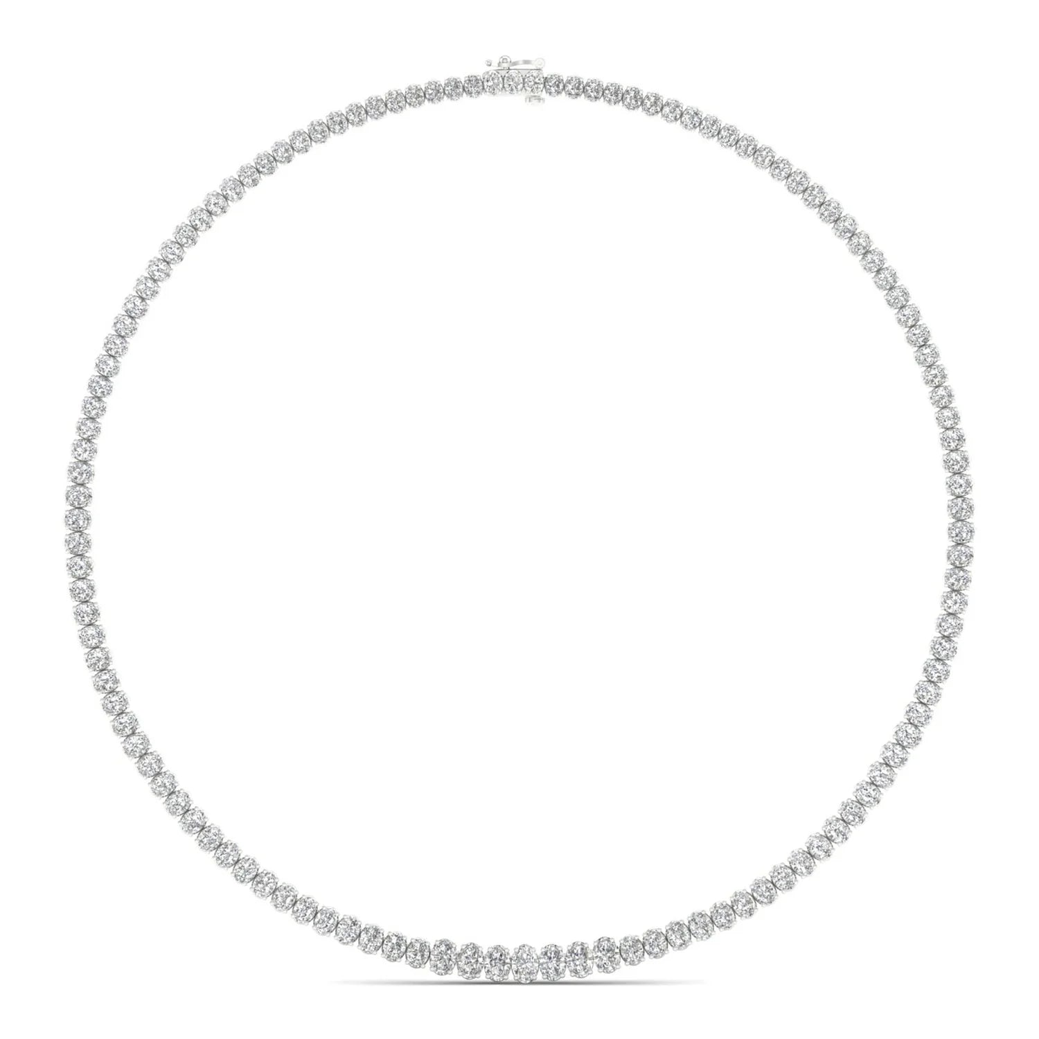 20 CTW GRADUATING OVAL NECKLACE