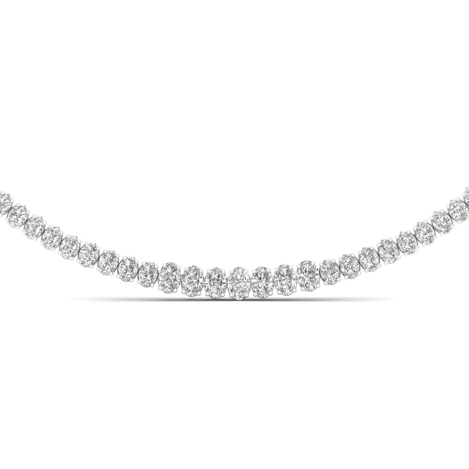 20 CTW GRADUATING OVAL NECKLACE