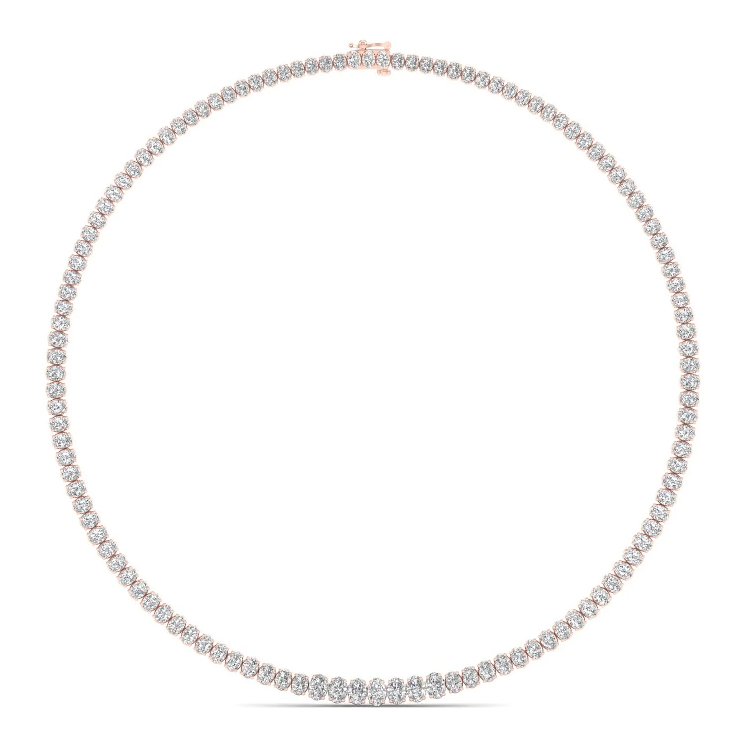 20 CTW GRADUATING OVAL NECKLACE