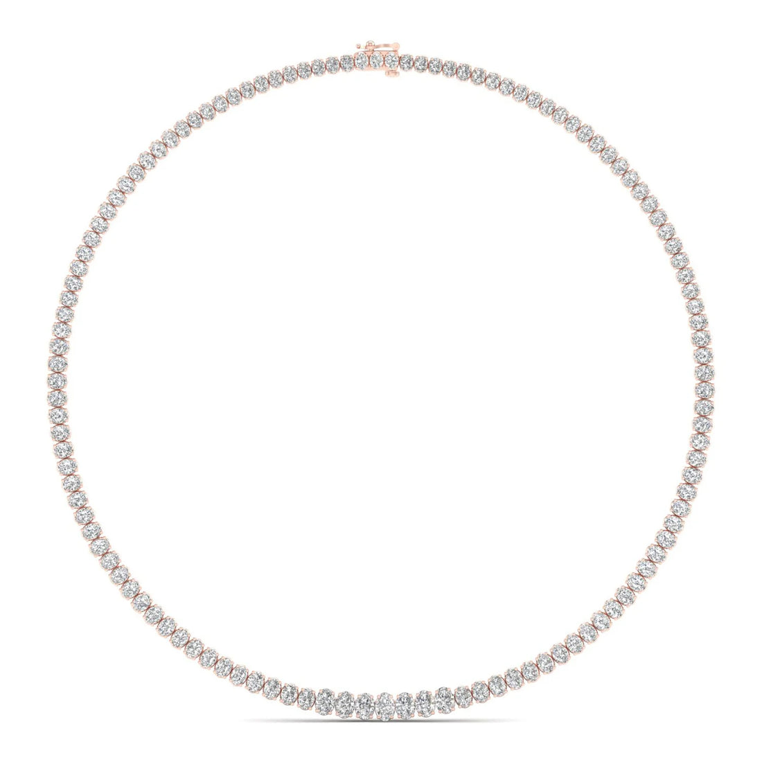 20 CTW GRADUATING OVAL NECKLACE
