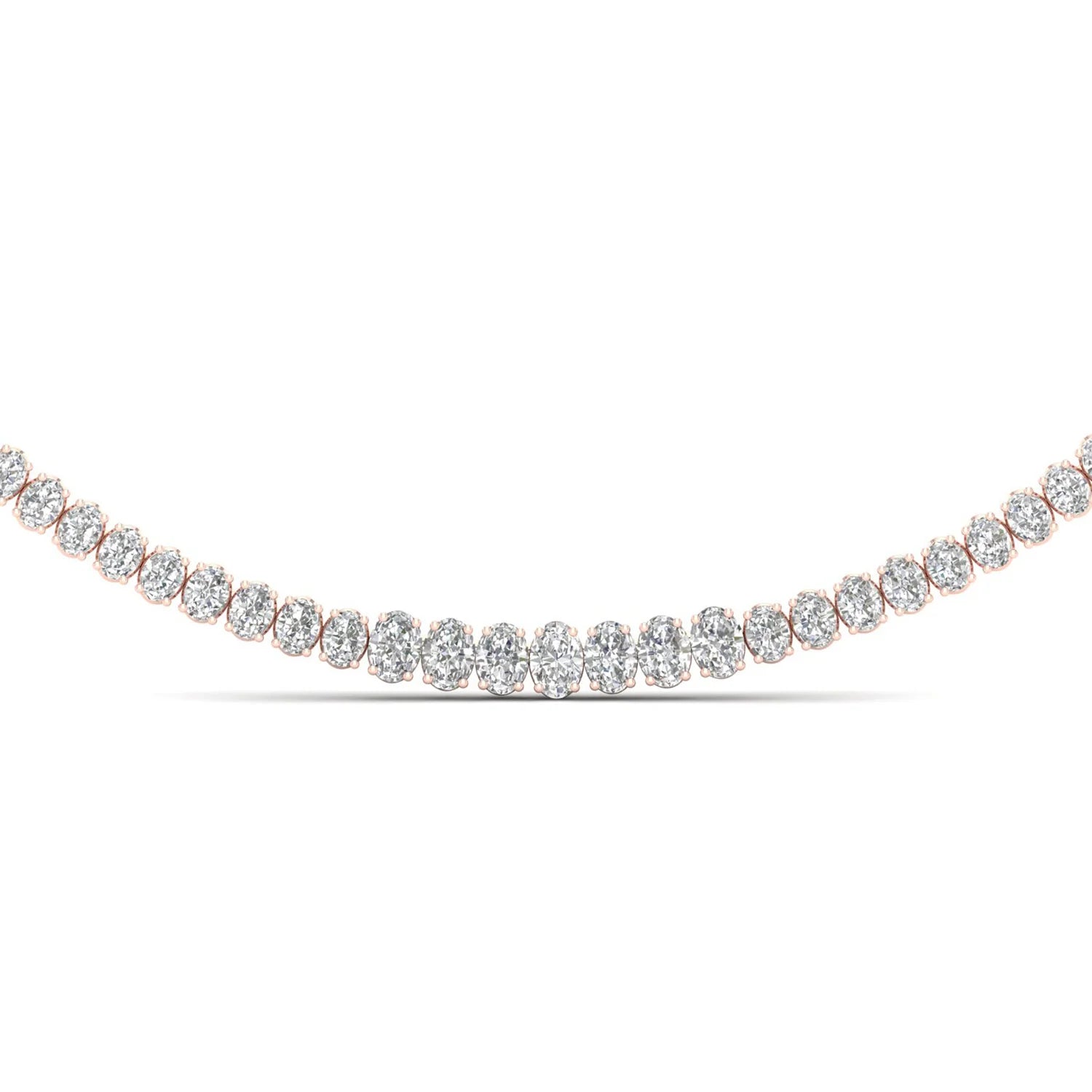 20 CTW GRADUATING OVAL NECKLACE