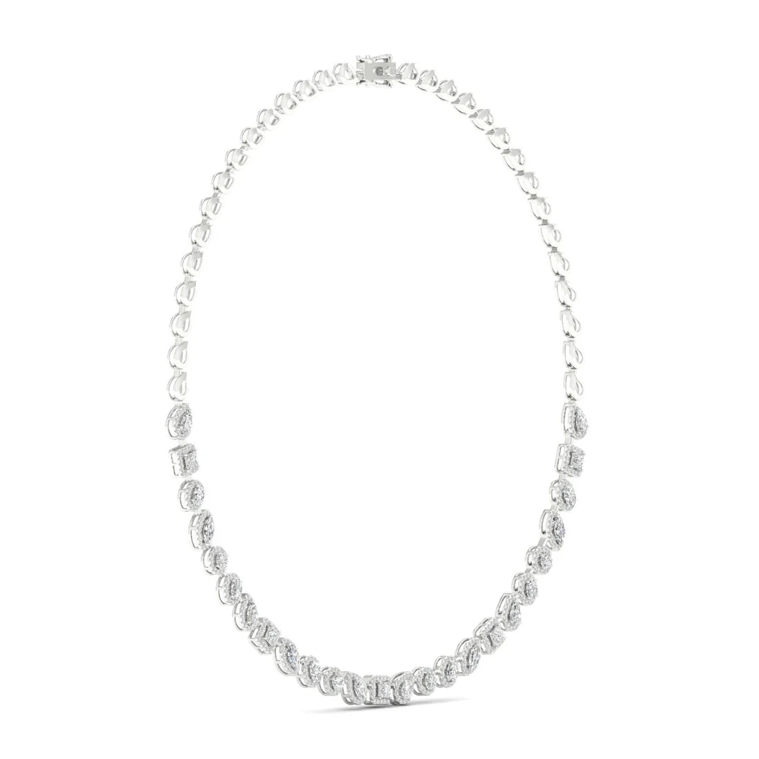 6.6 CTW MULTI-SHAPE HALO NECKLACE
