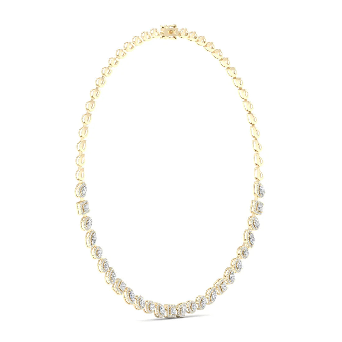 6.6 CTW MULTI-SHAPE HALO NECKLACE