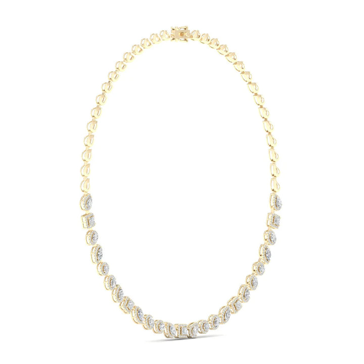 6.6 CTW MULTI-SHAPE HALO NECKLACE