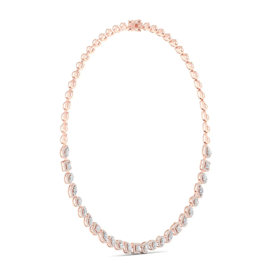 6.6 CTW MULTI-SHAPE HALO NECKLACE