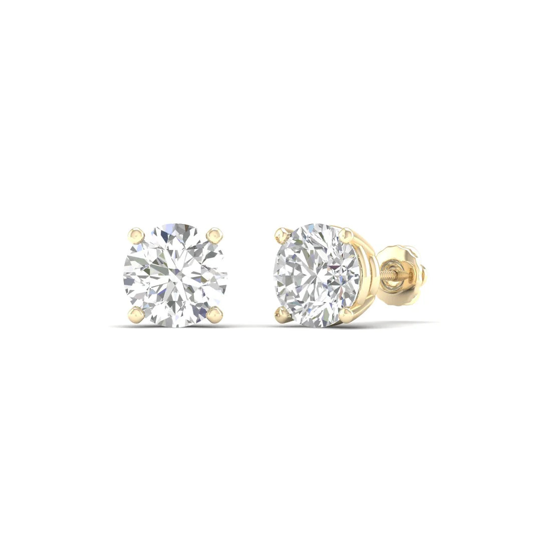 CLASSIC ROUND SOLITAIRE EAR STUD