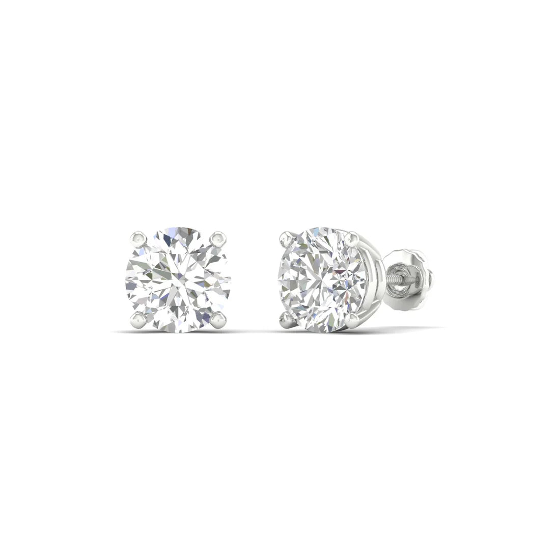 CLASSIC ROUND SOLITAIRE EAR STUD