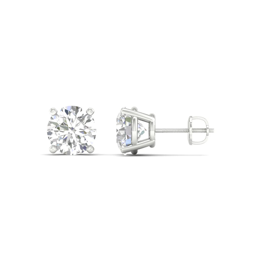 CLASSIC ROUND SOLITAIRE EAR STUD