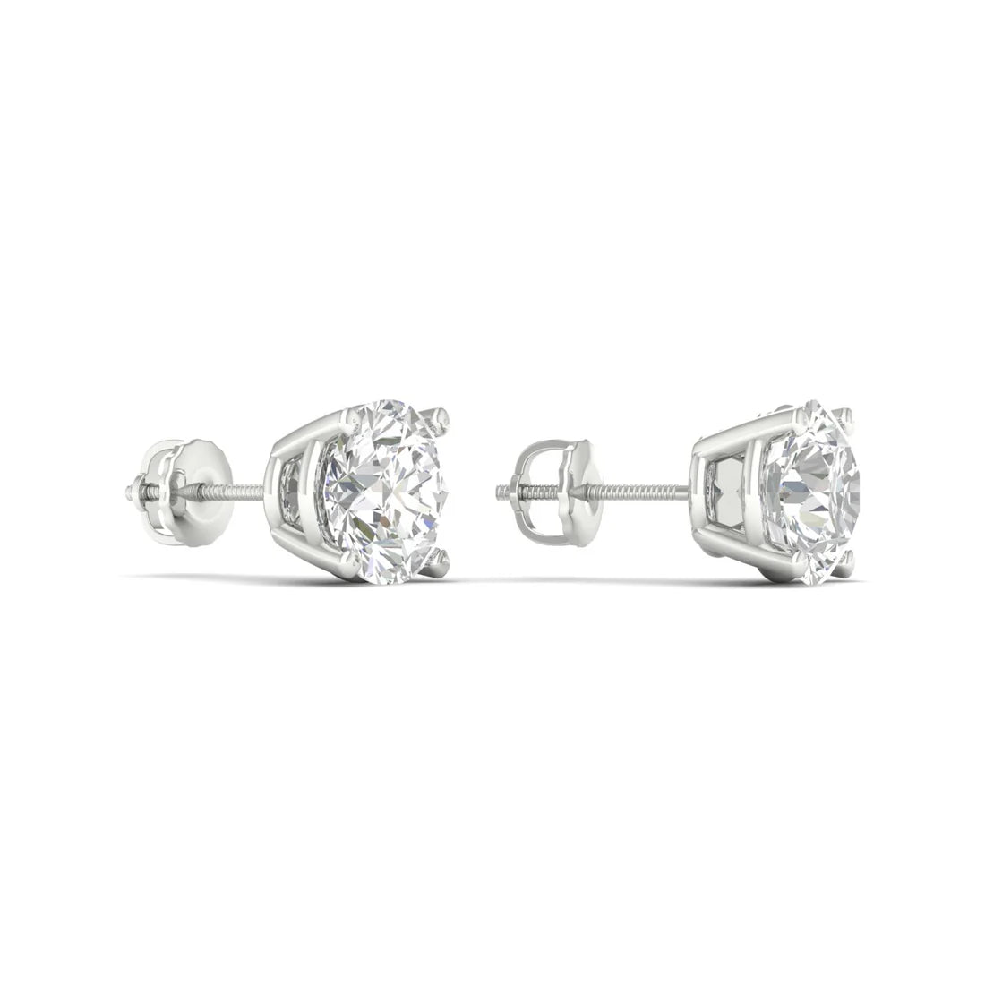 CLASSIC ROUND SOLITAIRE EAR STUD