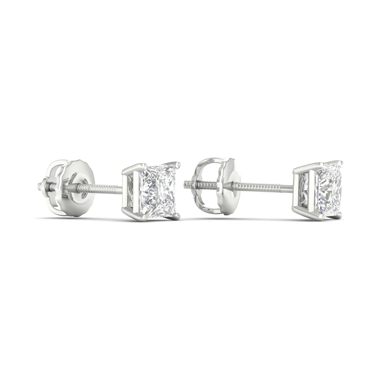 CLASSIC PRINCESS SOLITAIRE EAR STUD