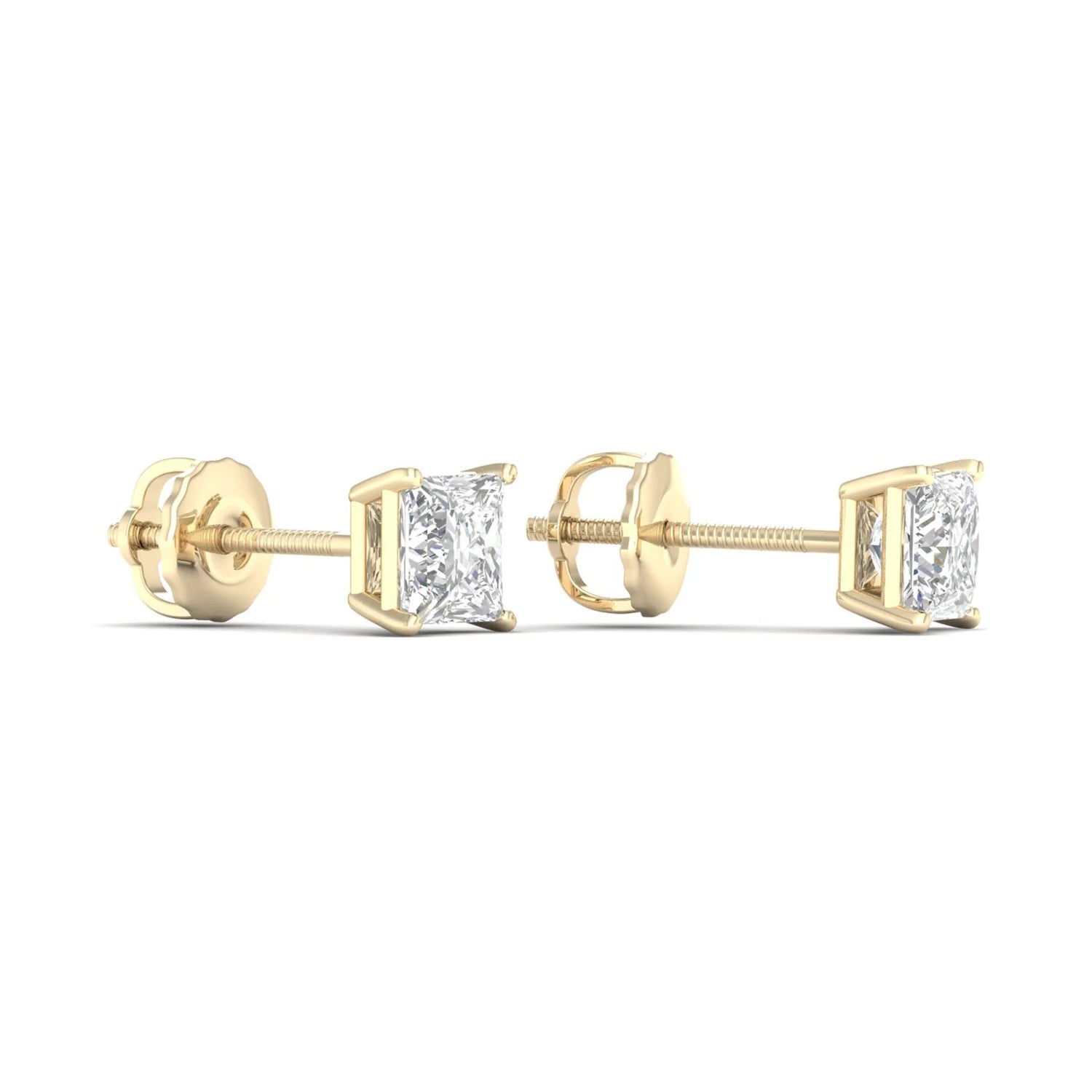 CLASSIC PRINCESS SOLITAIRE EAR STUD
