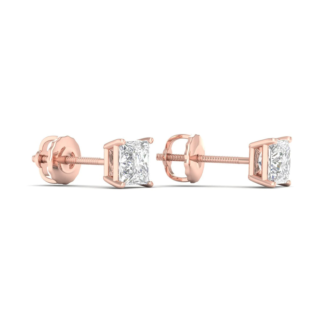 CLASSIC PRINCESS SOLITAIRE EAR STUD