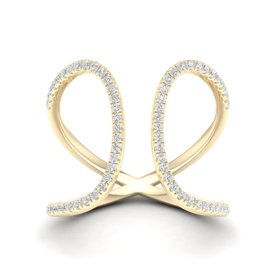 Twist diamond ring
