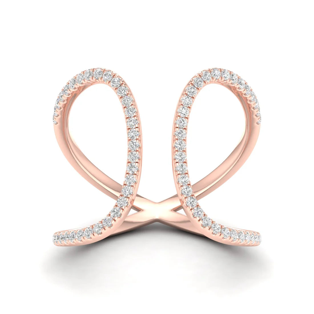 Twist diamond ring