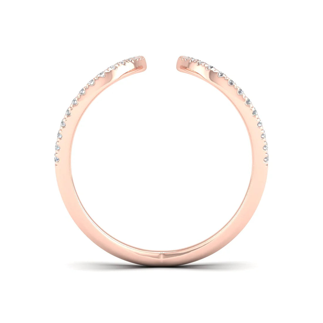 Twist diamond ring