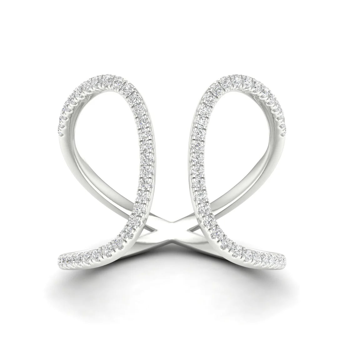 Twist diamond ring