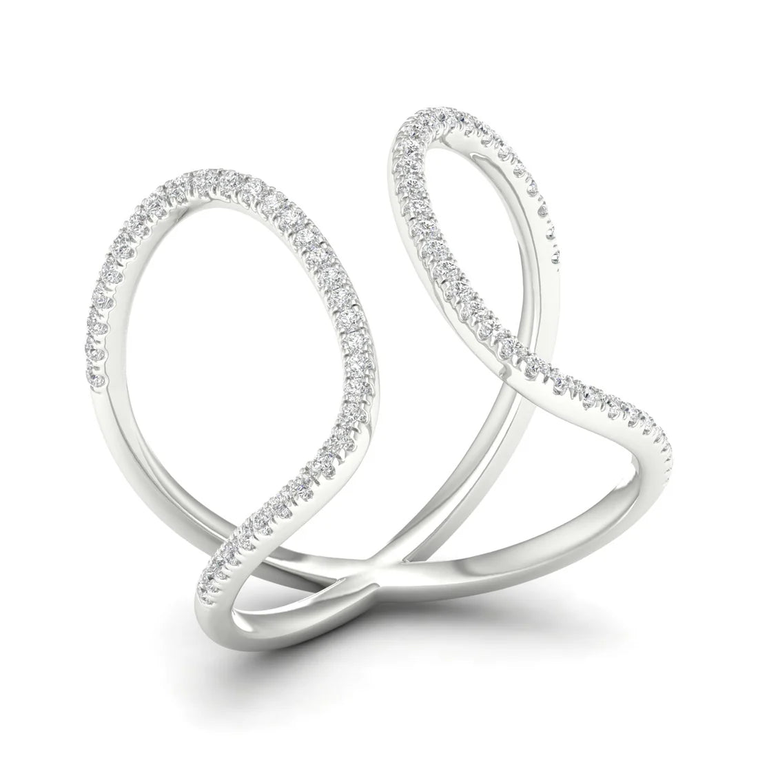 Twist diamond ring