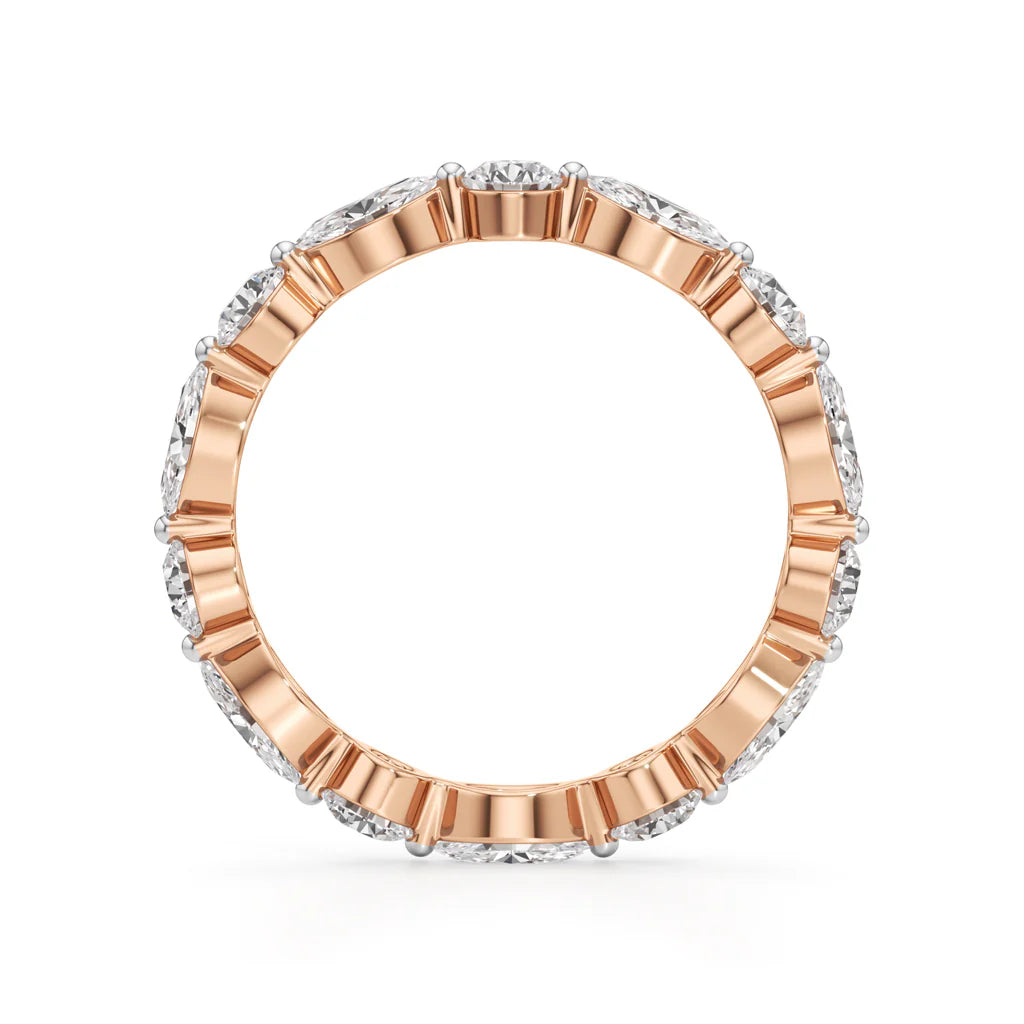1Ct Marquise & Round Cut Eternity Ring