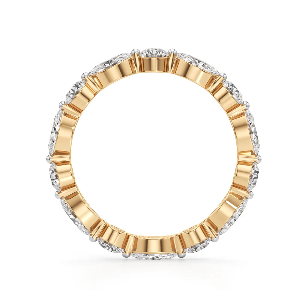 1Ct Marquise & Round Cut Eternity Ring