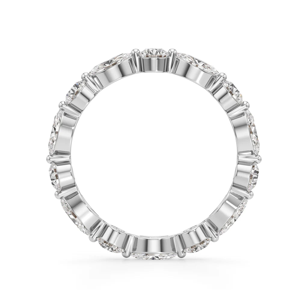 1Ct Marquise & Round Cut Eternity Ring
